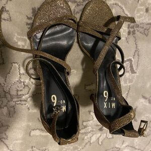 Mix No. 6 Glittery Gold Heels